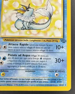 Vaporeon 28/64 Set Jungle ITA Italiano Carte Pokemon Cards - Image 4