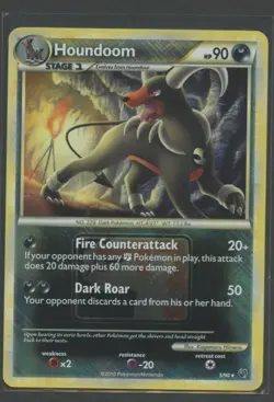 Houndoom Crosshatch Holo | HGSS Undaunted 5/90 | Pokemon Karte EN NM 2010 - Image 1