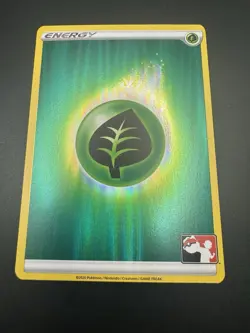Vintage Leaf Grass Energy Holo Pokemon TCG Play! Prize Pack Series 1 Promo - NM - Image 4