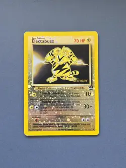 ELECTABUZZ 2002 Winner Stamped #1 Reverse Holo Best Of Game Promo Pokemon Card - Image 1