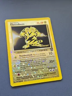 ELECTABUZZ 2002 Winner Stamped #1 Reverse Holo Best Of Game Promo Pokemon Card - Image 2