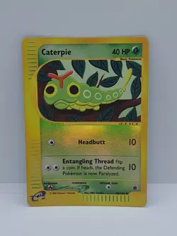 Pokemon Expedition 2002 Caterpie 96/165 Reverse Holo Card WOTC Excellent - Image 1