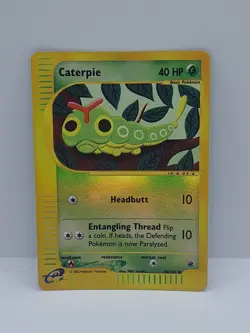 Pokemon Expedition 2002 Caterpie 96/165 Reverse Holo Card WOTC Excellent - Image 2