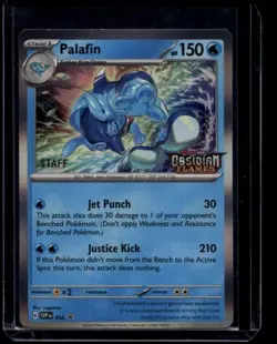 Pokemon TCG Palafin 036 Scarlet & Violet Promo Prerelease Staff NM - Image 1