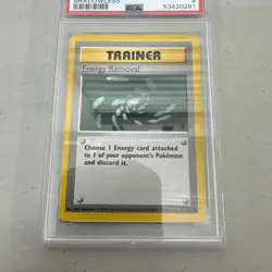 1999 Pokemon - Shadowless Energy Removal Base Set 92/102 PSA 9 Mint! - Image 2
