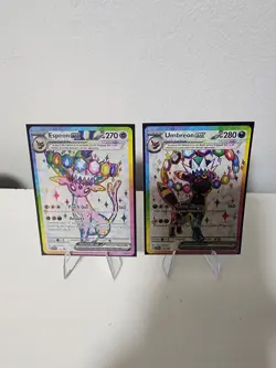 Espeon ex SVP 175 & Umbreon ex SVP 176 - Prismatic Evolutions PROMO Pokemon - Image 1
