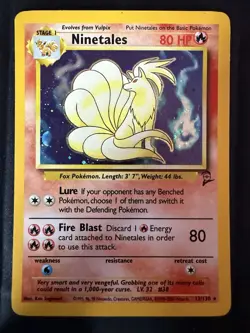 Pokemon TCG Ninetales Base Set 2 Holo Unlimited Rare - Image 1