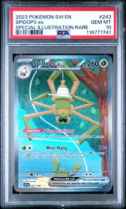 2023 POKEMON SVI EN-SCARLET & VIOLET SPECIAL ILLUSTRATION RARE SPIDOPS EX PSA 10 - Image 1
