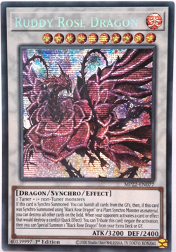 Ruddy Rose Dragon - MP22-EN077 - Prismatic Secret Rare 1st Edition Yugioh TCG - Image 1
