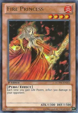 Yugioh! LP Fire Princess - LCYW-EN161 - Ultra Rare - Unlimited Edition Lightly P - Image 1