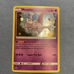 Pokemon TCG Mewtwo SM77 Cosmic Holo Black Star Promo Card LP/MP - Image 1