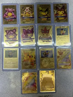 Pokemon Pikachu Cosplay & Classic Gold Foil Cards Set Of 14 ⚡⚡⚡⚡⚡ - Image 1