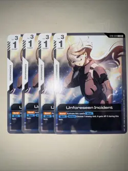 ST01-014 Unforeseen Incident Gundam TCG X4 Playset Card Game CCG English - Image 1