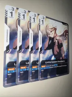 ST01-014 Unforeseen Incident Gundam TCG X4 Playset Card Game CCG English - Image 2