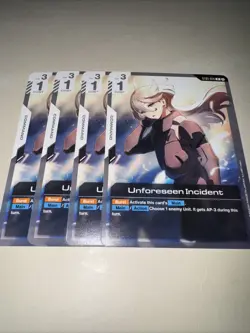 ST01-014 Unforeseen Incident Gundam TCG X4 Playset Card Game CCG English - Image 4