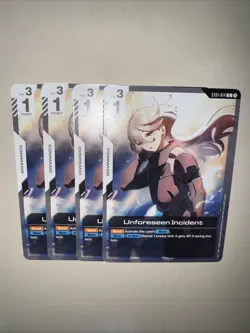 ST01-014 Unforeseen Incident Gundam TCG X4 Playset Card Game CCG English - Image 5