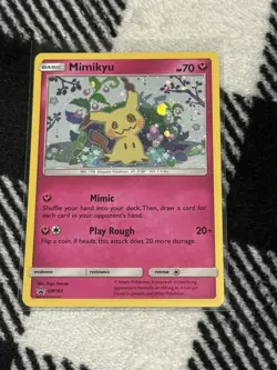 Mimikyu Sun & Moon Black Star Promo SM163 Holo Pokemon TCG Card Near Mint/Mint - Image 1