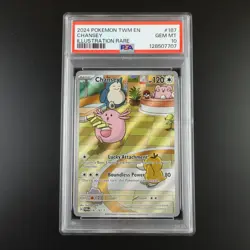 PSA 10 Chansey 187/167 Pokemon Twilight Masquerade Holo Full Art Graded Card - Image 1