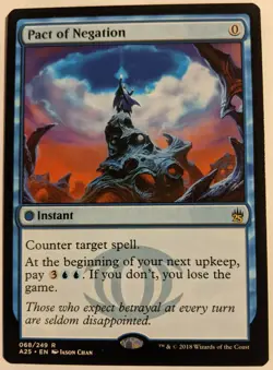MTG English Magic Card Near Mint PACT OF NEGATION from Masters 25 - Image 1