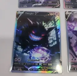 Lot of 6 Custom holo Gengar V Pokemon Trading Card sleeved & top loaded - Image 3
