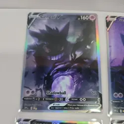 Lot of 6 Custom holo Gengar V Pokemon Trading Card sleeved & top loaded - Image 4