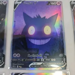 Lot of 6 Custom holo Gengar V Pokemon Trading Card sleeved & top loaded - Image 5