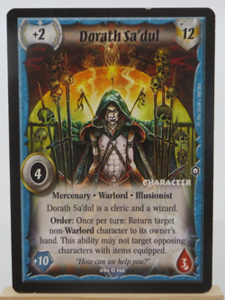 WARLORD Saga of the Storm CCG Mercenary Character Card - DORATH SA'DUL 084/142 - Image 1
