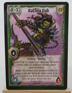 WARLORD Saga of the Storm CCG Nothrog Character Card - RATHRA DAK 108/142 - Image 1