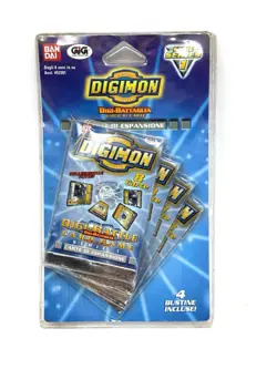 DIGIMON TRADING CARDS BOOSTER PACK SEALED BANDAI GIG SERIE 1 4 Pack Sealed# GG - Image 1