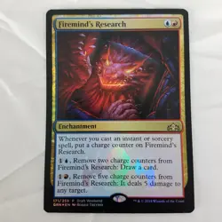 MTG Firemind Research Guilds of Ravnica Draft Weekend Foil Promo Near Mint Magic - Image 1