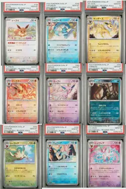 PSA 10 Seq Pokemon Terastal Festival Eevee Evolution Master Ball Complete - Image 1