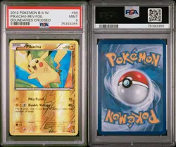 2012 POKEMON BLACK & WHITE BOUNDARIES CROSSED #50 PIKACHU REV FOIL REVERSE PSA 9 - Image 3