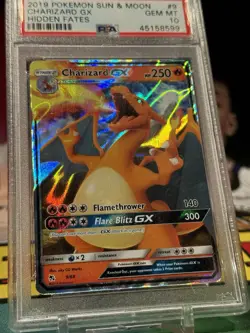 Charizard GX 2019 Pokemon S&M Hidden Fates #9/68 Graded PSA 10 Full Art Slab - Image 2
