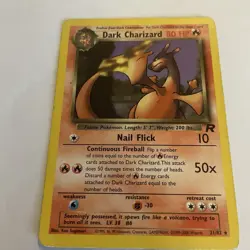 Pokemon 2000 Team Rocket Dark Charizard 21/82 Unlimited English MP - Image 1