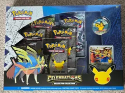 Pokemon TCG - Celebrations Zacian LV X Deluxe Pin Collection Box - Sealed - Image 1