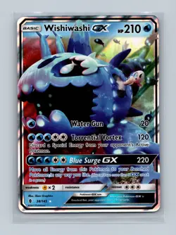 Pokemon Wishiwashi GX S&M Guardians Rising 38/145 - Image 1