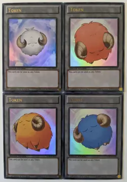 YuGiOh 4 Card Ultra Rare Goat/Scapegoat Token Set - Image 1