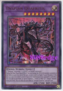 YuGiOh "DESPIAN QUAERITIS" DAMA-EN034 1ST EDITION ULTRA RARE HOLO - MINT ! - Image 1