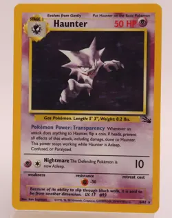 Haunter 6/62 (1999) Fossil Set Holo Rare Pokemon Card - Image 1