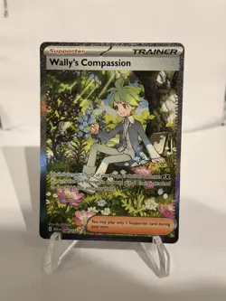 Pokemon Card Wally's Compassion 186/132 Secret Rare Supporter Trainer - Image 1