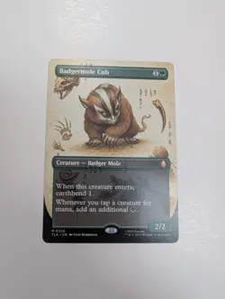 MTG - Badgermole Cub (Borderless) - Avatar: The Last Airbender LP/NM Condition - Image 1
