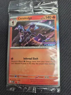 Pokemon Phantasmal Flames Prerelease Staff Promo Set of 4 Unopened Sealed - Image 1