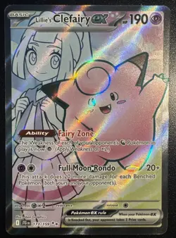 LILLIE'S CLEFAIRY ex 173/159 Journey Together Ultra Rare Holo Pokemon TCG NM - Image 1