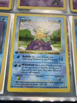 Vintage Pokemon - Squirtle 63/102 - 1st Edition Shadowless - Base Set - MP - Image 2