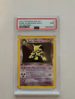 DARK ALAKAZAM (PSA 9) Pokemon Team Rocket 1st Edition Holo 1/82 -447 - Image 1