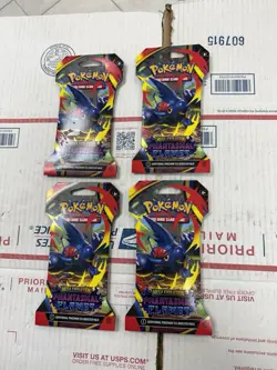 Pokemon TCG Mega Evolution Phantasmal Flames 4x Sleeved Booster Pack Art Set NEW - Image 2
