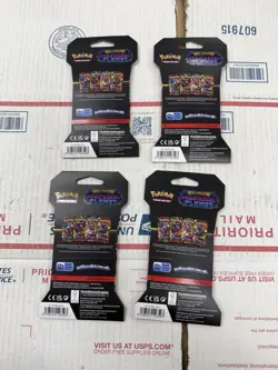 Pokemon TCG Mega Evolution Phantasmal Flames 4x Sleeved Booster Pack Art Set NEW - Image 3