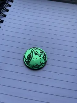 Pokemon Green Chikorita Flip Game Coin - Image 1
