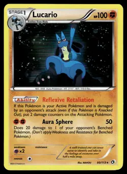 Pokemon TCG Lucario Black & White - Legendary Treasures #80 Stage 1/Rare Holo - Image 1