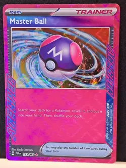 Master Ball 153/162 Ace Spec Holo Rare S & V Temporal Forces Pokemon Card NM/MT - Image 1